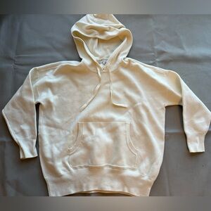 Madewell ivory hooded pullover sweater